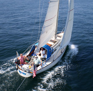 Ericson 30 from top of the mast