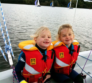 Emily and Lily at the sailing club