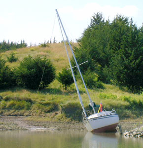 Hunter 27 aground