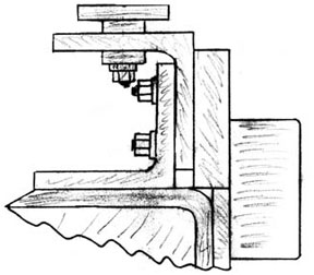 Scrrewed and bolted overlapping flat bar diagram