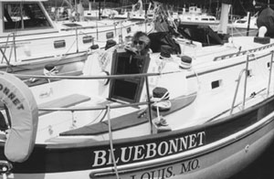 Jeanette Ralph aboard Bluebonnet