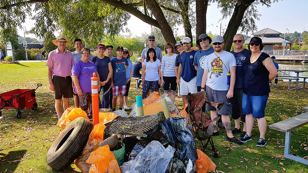 Sailors participate in The Great Canadian Shoreline Cleanup