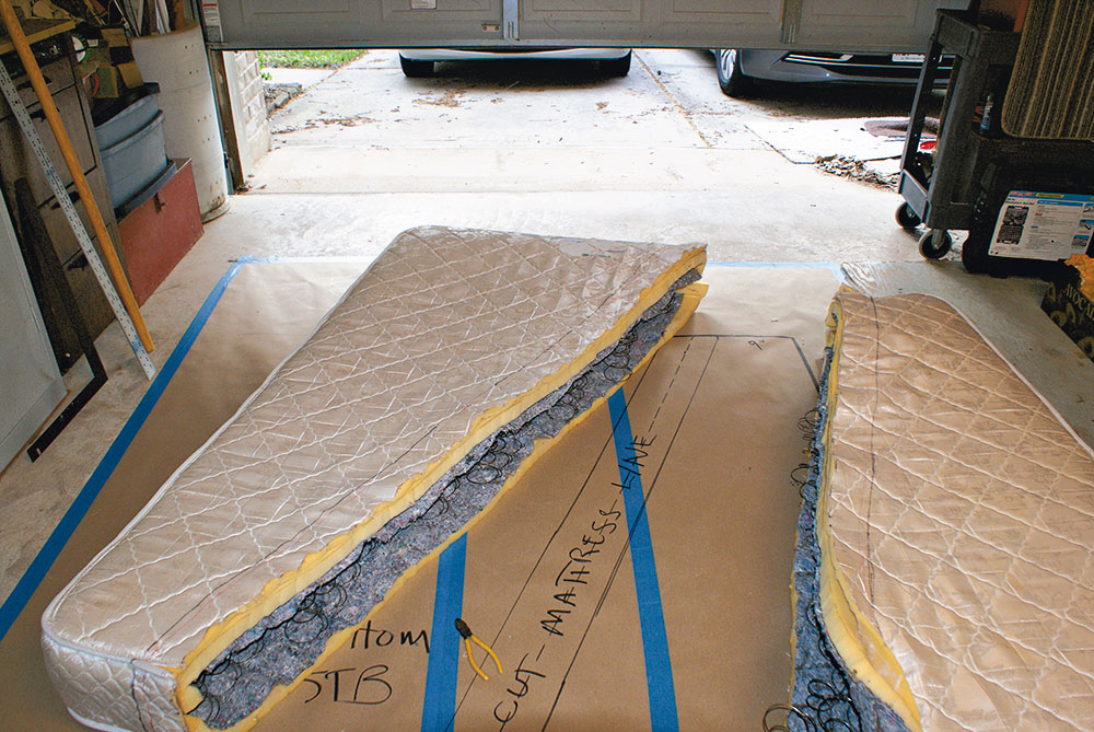 cutting a mattress down in size