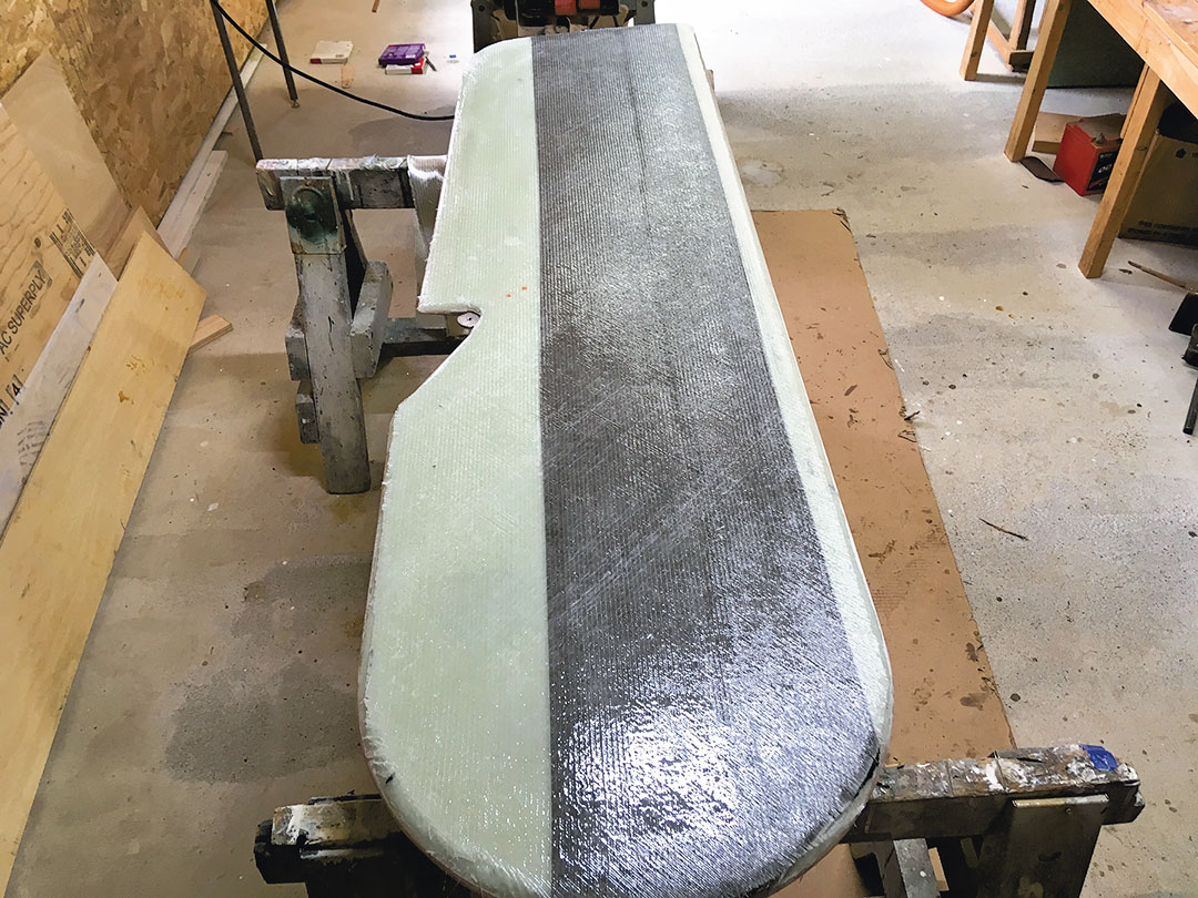 Centerboard with carbon fiber