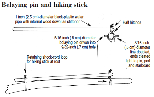 belaying pin and hiking stick