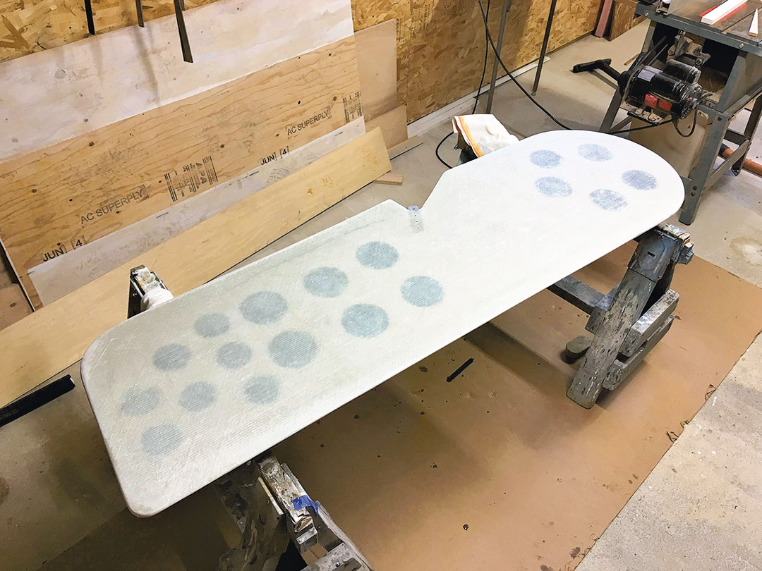 Centerboard sanded and faired