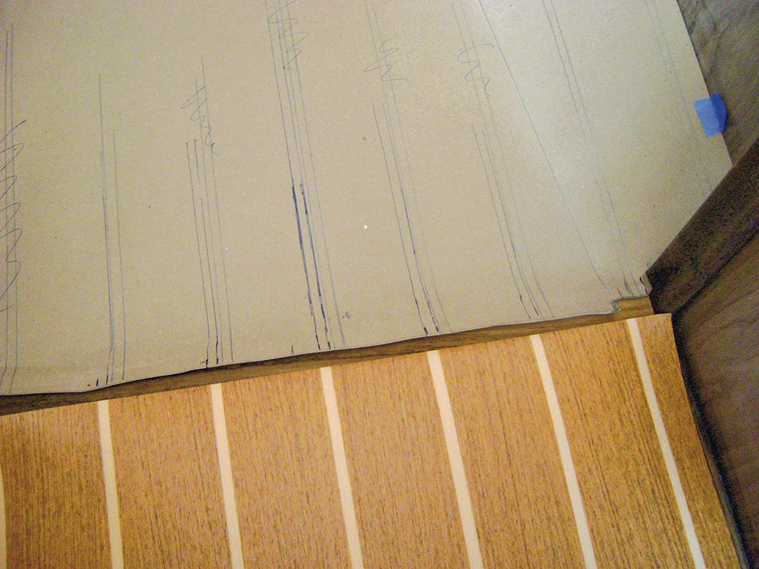 Paper template for flooring
