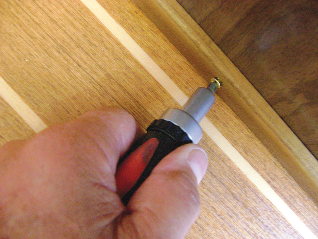 securing flooring with brass screws