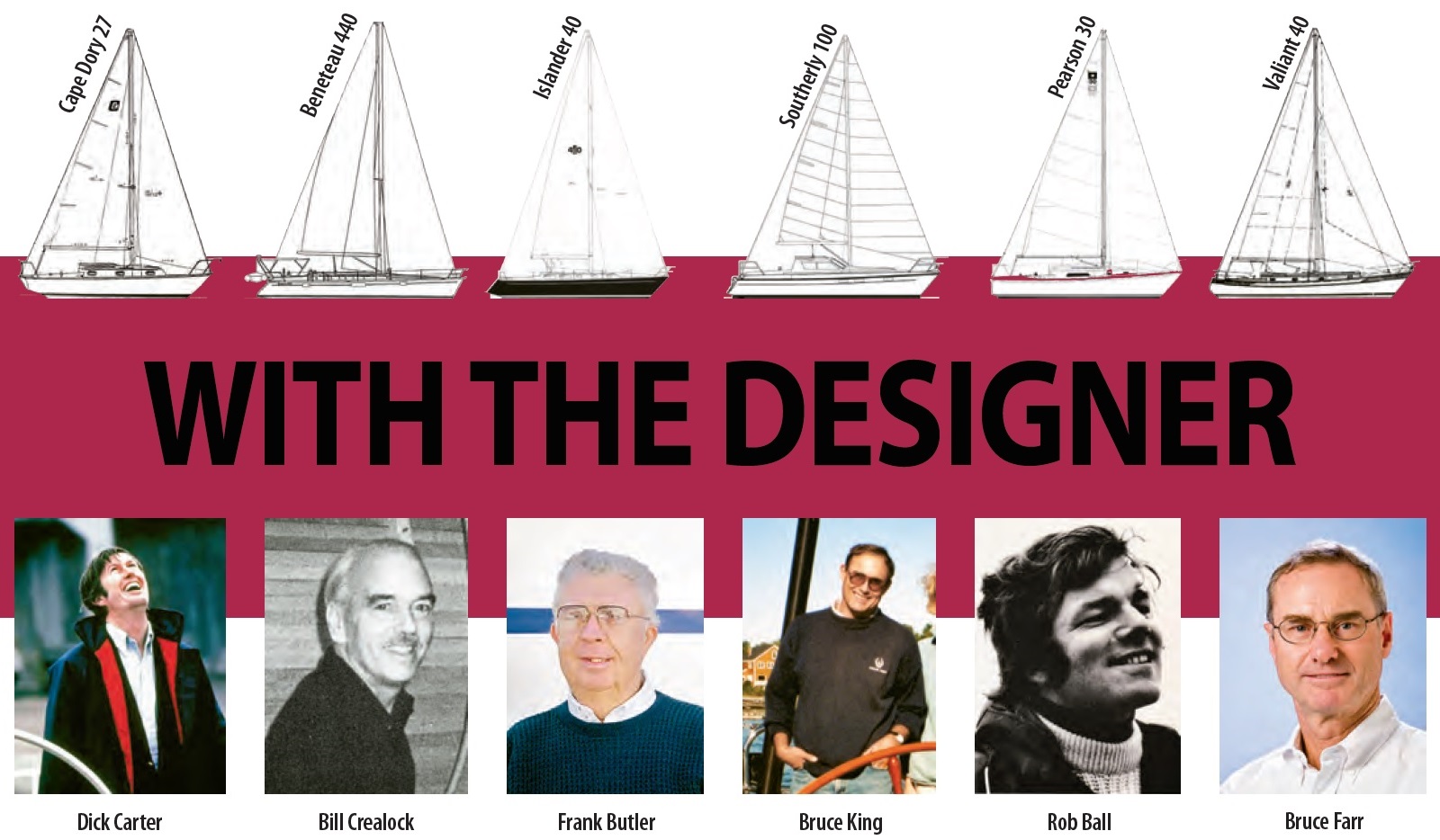Match the sailboat to the designer