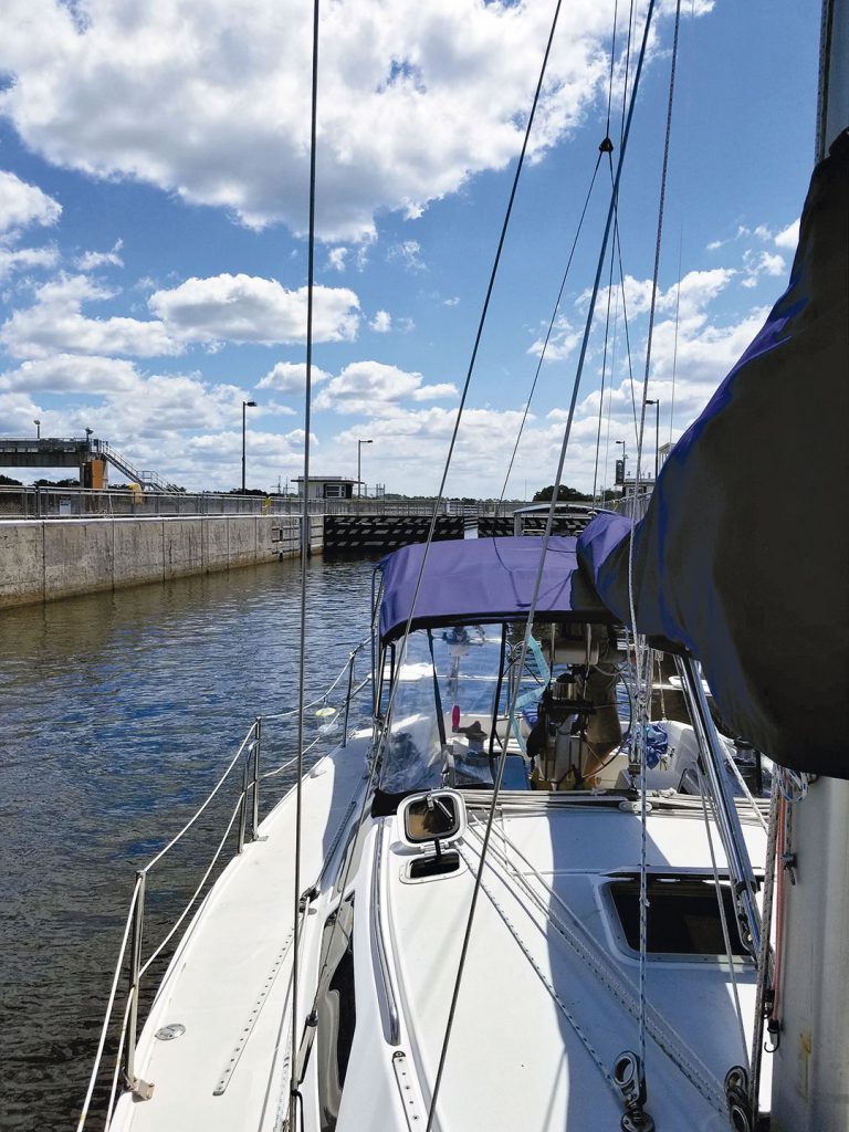 Sailboat in W.P. Franklin Lock