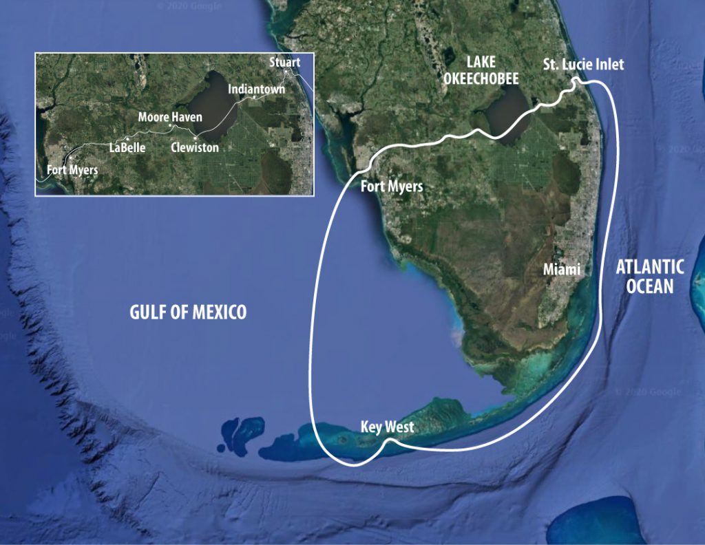 Okeechobee Waterway map