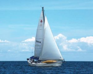 Njord sailing on Lake Ontario.
