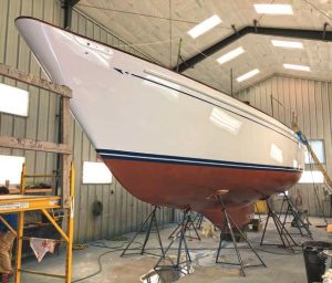 Andiamo after the Coppercoatapplication, before the surface was
burnished smooth.