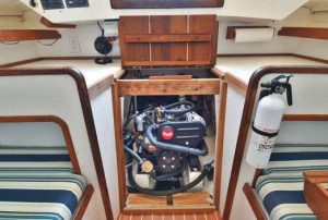 Engine access is from the front and aboveand makes servicing reasonably easy.