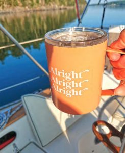 Whichever way the author makes coffee onboard, it always goes in this mug.