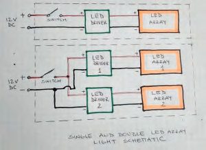 A drawing maps out the light replacement project.