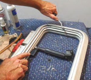 A hose pick is handy for removing the lastbit of sealant.