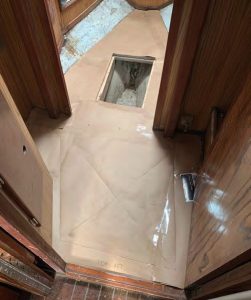 The template was tracedonto the underlayment.