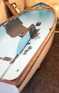 Chi's interior repairs have beenprimed prior to the finish paint job.