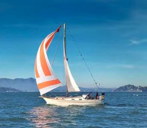 Azimuth running downwind in the 4th annual
Liveaboard Race series.