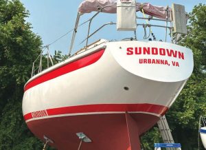 with the painting and graphicscomplete, Sundown is ready to go back into the water.