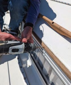 fixing boat leak