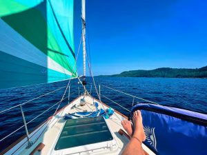 The flat water and easy navigation in the Saint John River made for some lovely sailing