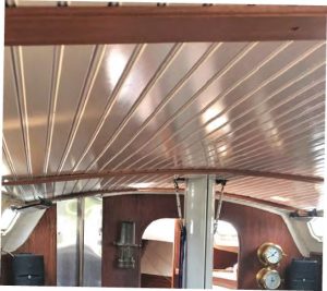 The new overhead really dazzled up the interior of the44-year-old racer/cruiser,