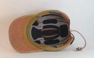 Drew added strips of 1/8-inch foaminsulation tape to boost the padding
inside the bump cap.