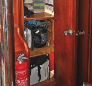From the saloon, all four shelves areeasily accessible
