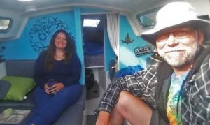 Carrie and Mike on board Irish Eyes duringhappier days.