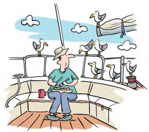 eating on boat