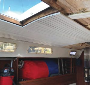 The first fitting of the aft portside, completed
