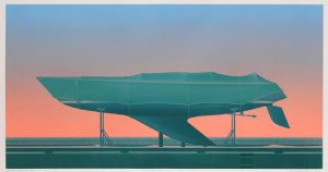 “Yacht Wintering,” Silkscreen, 1984Pratt’s C&C 43, Dry Fly. George Cuthbertson also had this print
displayed in his living room.