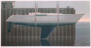 “Launching Greyling,” Silkscreen, 1992