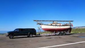 truck with trailered boat