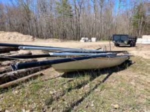 sailboat in disrepair