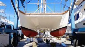 sailboat drydocked