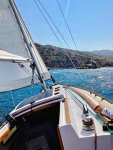 view from sailboat deck