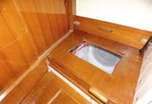 laundry hamper on boat
