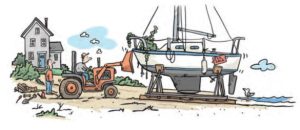 illustration of tracker and boat