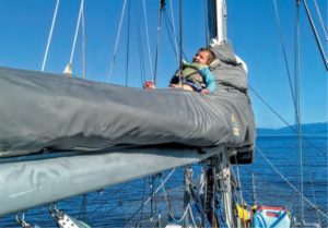 boy on mainsail cover