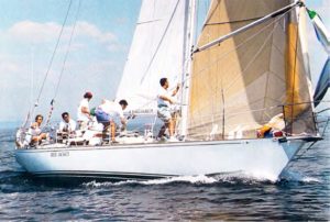 men sailing boat