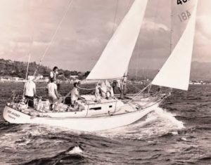men sailing boat
