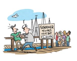 people on docks