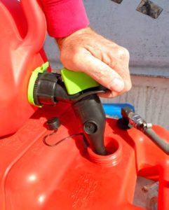 gas can in use