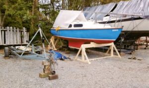 boat on supports