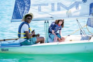 kids on sail boat