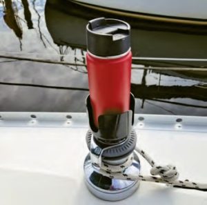 winch holding water bottle