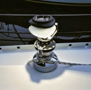 winch holding solar light